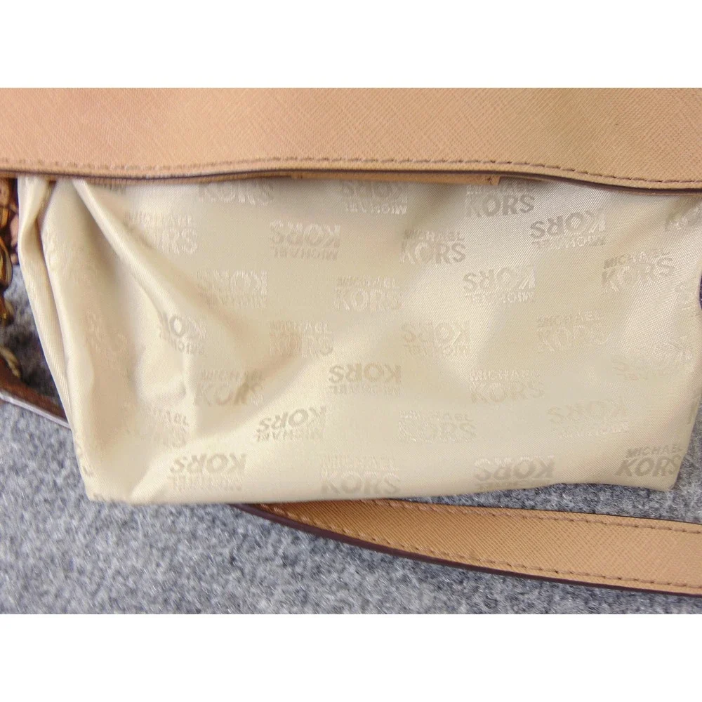 Michael Kors Hamilton Satchel Tan Brown‎ Saffiano 38H7YHMS3L Handbag